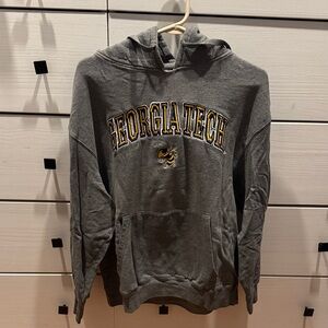 Georgia Tech Yellowjackets hoodie sweatshirt gray size Large